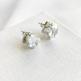 Treasure Trove Clear Silver Stud Earrings