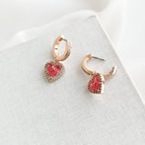 Spell It Out Heart Huggies Earrings