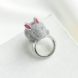Starring Bunny Silver Statement Ring