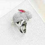 Starring Bunny Silver Statement Ring