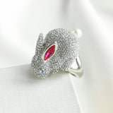 Starring Bunny Silver Statement Ring