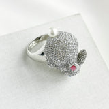 Starring Bunny Silver Statement Ring