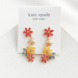 First Bloom Gold Linear Earrings