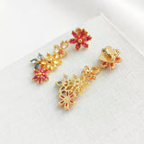 First Bloom Gold Linear Earrings