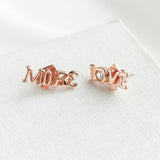 Spell It Out More Love Rose Gold Stud Earrings