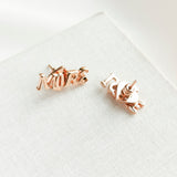 Spell It Out More Love Rose Gold Stud Earrings