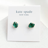Treasure Trove Gold Green Stud Earrings
