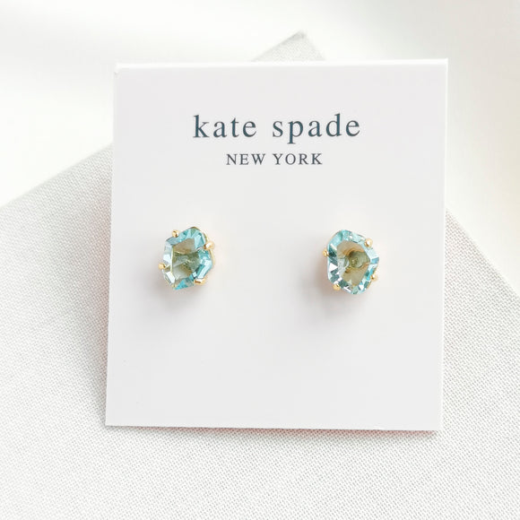 Treasure Trove Gold Blue Stud Earrings