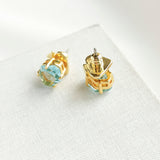 Treasure Trove Gold Blue Stud Earrings