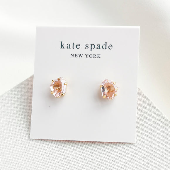 Treasure Trove Gold Pink Stud Earrings