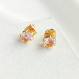 Treasure Trove Gold Pink Stud Earrings