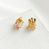 Treasure Trove Gold Pink Stud Earrings