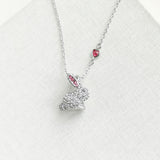 Starring Bunny Silver Pendant Necklace