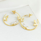 Social Butterfly Hoop Earrings