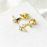 Social Butterfly Gold Drop Earrings