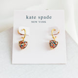 My Love Glitter Heart Huggies Earrings