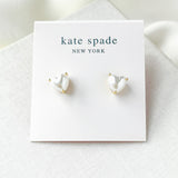 My Love Heart Gold Pearl Stud Earrings