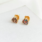 My Love Glitter Heart Stud Earrings