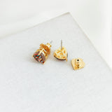 My Love Glitter Heart Stud Earrings