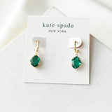 Treasure Trove Green Gold Huggies Earrings