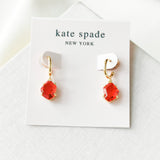 Treasure Trove Fuchsia Gold Huggies Earrings