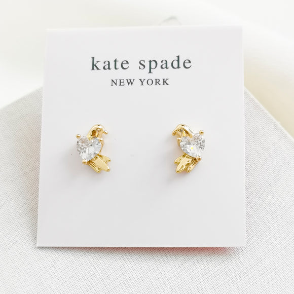Love Birds Gold Stud Earrings