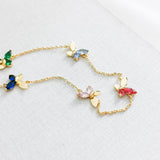 Social Butterfly Multi Color Charm Necklace