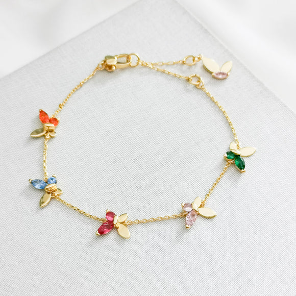 Social Butterfly Multi Color Bracelet