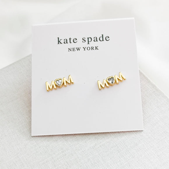 Love You, Mom Stud Earrings