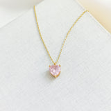 My Love October Heart Pendant Necklace