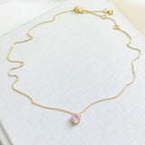 My Love October Heart Pendant Necklace