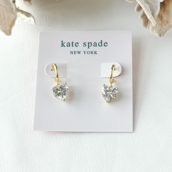 My Love April Heart Huggie Earrings