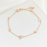 Sweetheart Line Rose Gold Bracelet