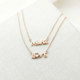 Spell It Out More Love Rose Gold Double Pendant Necklace