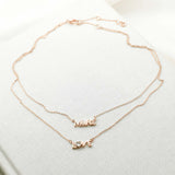 Spell It Out More Love Rose Gold Double Pendant Necklace