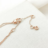 Spell It Out More Love Rose Gold Double Pendant Necklace