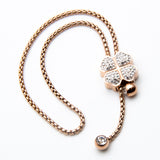 Folli Follie Eye-catching Clear Crystals Rose Gold flower Bracelet