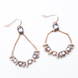 ALEXIS BITTAR Eye-catching Clear Crystals Rose Gold Earrings