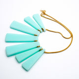 Trina Turk Artistic Mint Green Resin Charm Gold-toned Necklace