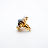Trina Turk Classic Colorful Stones Gold-toned Ring