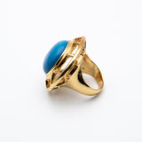 Trina Turk Beautiful Blue Stones Gold-toned Ring