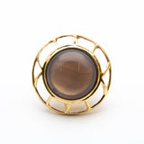 Trina Turk Charming Brown Gemstone Gold-toned Ring