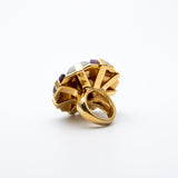 Trina Turk Charming Brown Gemstone Gold-toned Ring