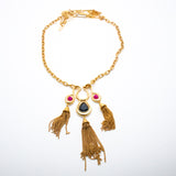 Trina Turk Statement Colorful Stones Pendant Gold-toned Necklace