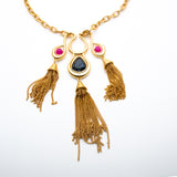 Trina Turk Statement Colorful Stones Pendant Gold-toned Necklace