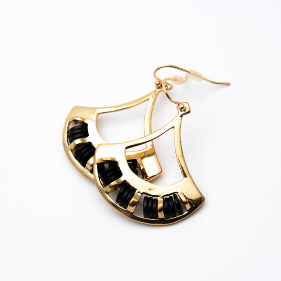 Trina Turk Vintage Black Resin Gold-toned Earrings