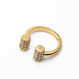 Trina Turk Artistic Clear Crystals Gold-toned Ring