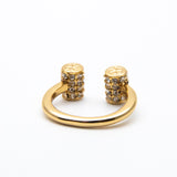 Trina Turk Artistic Clear Crystals Gold-toned Ring
