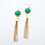 Trina Turk Beautiful Green Stones Gold-toned Earrings