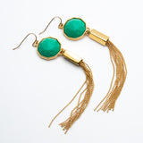 Trina Turk Beautiful Green Stones Gold-toned Earrings
